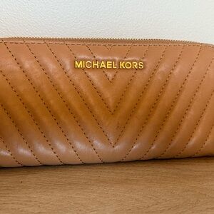 Michael Kors Tan Quilted Wallet